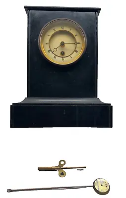 Antique Japy Freres D'Honneur Slate Mantel Clock 1855 FOR PARTS Or REPAIR ONLY • $179.99