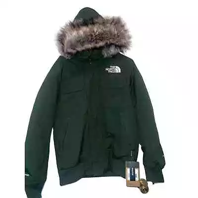 The North Face Men’s Green McMurdo Bomber Down 600 Faux Fur Trim Small. NWT • $215