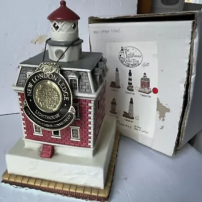 1993 Lefton SIGNED 9” Historic Lighthouse New London Ledge CT 01119 NEW IN BOX! • £42.46