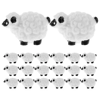  20pcs Resin Animal Figurines Mini Garden Sheep Toy Resin Sheep Figure Garden • £9.58