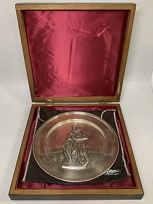 The Danbury Mint Sterling Silver Plate MOSES By Michelangelo 380g #02002 • $499