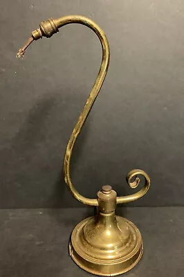 Vintage Mid Century Brass S Curved Piano Student Desk Table Lamp PARTS REPAIRS • $29.95