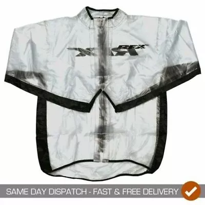 RaceFX Adults Race Series Motocross Enduro Bike Wet Weather Clear Rain Jacket • $65.66