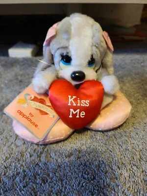 BNWT Applause Sad Sam Honey Puppy Dog Soft Plush Toy Vintage 1988 Grey Cute  • £10