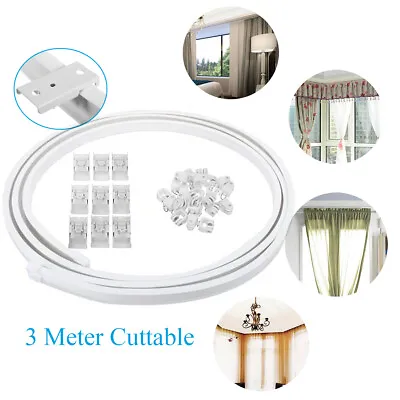 Flexible Cuttable Bendable Curtain Track Rail For Straight Bay Windows Caravan • $40.58