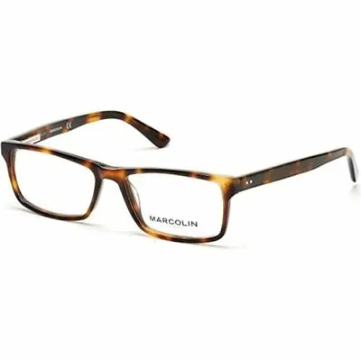 Eyeglasses Marcolin For Men MA 3008 052 Dark Havana Rectangle 56-17-145 • $25