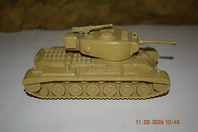 Vintage Marx Desert Fox Playset 4178 M.O. Tan #51 Tank With Machine Gun • $50