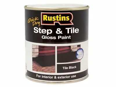 Rustins Quick Dry Step & Tile Paint Black 500ml • £12.48