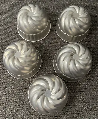 Aluminum Tart Tins Molds - Jello Soap Crafts Vintage Set Of 5 • $11.99