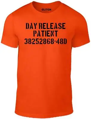 Day Release Patient T-Shirt - Funny T Shirt Joke Fancy Dress Psycho Gift Retro • £12.99