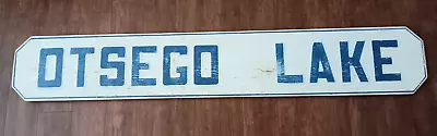 Otsego Lake Wood Sign- Vintage Look Lakehouse Decor Cabin New York Michigan • $59