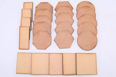 2mm MDF Wargaming Base Bases Round Square Rectangular Hexagonal Octagonal • £3.50