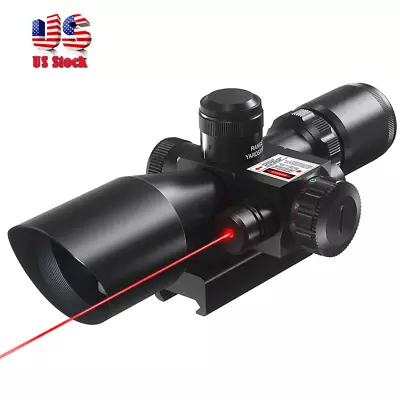 Tactical Holographic Optics Rifle Scope Sight With Red Laser Rail Mount Hunting • $22.99