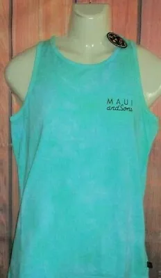 Mens Maui And Sons Tie Dye Celadon Tank Top T-shirt Size S • $19.90