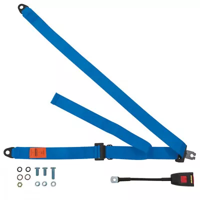 Front Static Seat Belt For Volvo 260 Series Station Wagon 1970-1993 Blue • $80.73