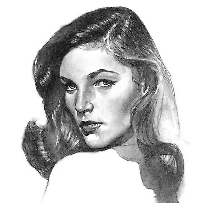 Lauren Bacall Portrait By Sanjulian - Exclusive Edition Print • £38.56