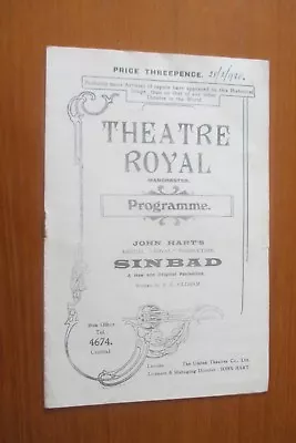 1920 Theatre Royal Manchester Sinbad Programme • £4.25