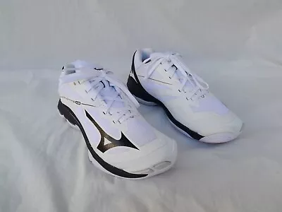 New Women's Mizuno Wave Lightning Z6 Court Shoes 430283 009 White/Black • $69.99