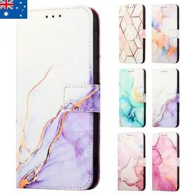 $14.19 • Buy For IPhone 14 13 12 11 Pro Max 14 Plus XS Flip Leather Wallet Marble Case Cover