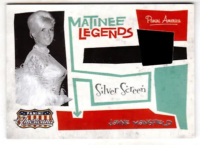 2011 Panini Americana #13 Jayne Mansfield Matinee Legends Materials #14/99 • $14.95