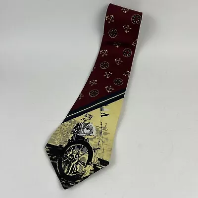 Vtg Tommy Hilfiger Silk Tie Anchor Captain Men Cigar Ship Wheel Sailing Nautical • $17.49