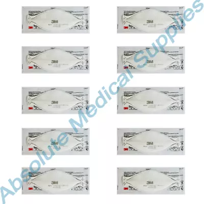 *10-Pack* 3M Aura NIOSH N95 Particulate Respirator Face Mask White 1870+ • $24.99