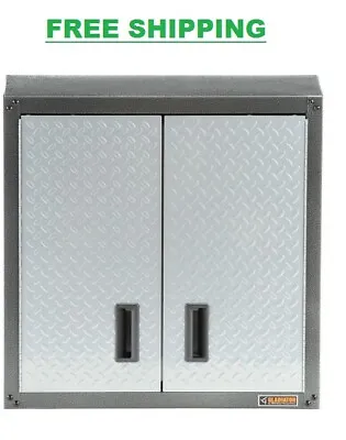 Gladiator Silver Tread Plate Garage Or Shop Wall Full Door Cabinet Organizer Box • $210.25