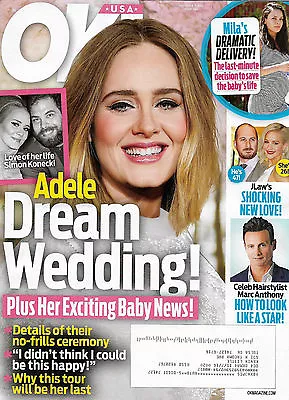 OK! Magazine November 7 2016 Adele Mila Kunis Jennifer Lawrence Lady Gaga • £16.09