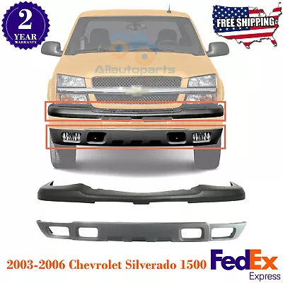 Front Bumper Upper Cover + Valance For 2003-2006 Silverado 1500 / Avalanche • $243.65