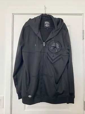 Metal Mulisha Black Fleece Lined Jacket Size 2XL Full Zip Hoodie • $24