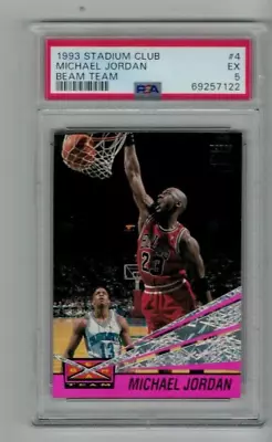 Michael Jordan 1993  Stadium Club Beam Team PSA 5 EX • $79.95