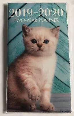 2019- 2020 KITTEN Two Year Planner Pocket Calendar Organizer KITTEN CAT • $4.25