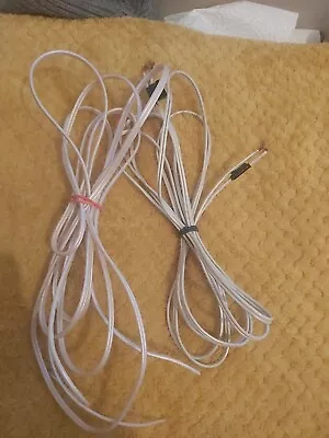 2x 3m QED MICRO High Technology White Speaker Cable • £12.50