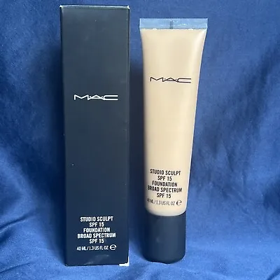 NC20 Light Beige~MAC Studio Sculpt Foundation SPF15  Fullsz 40ml/1.3oz NIBSealed • $25.99