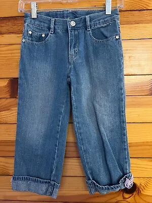 Gymboree Butterfly Blossoms Capri Cropped Jeans Girls Size 9 • $14.99