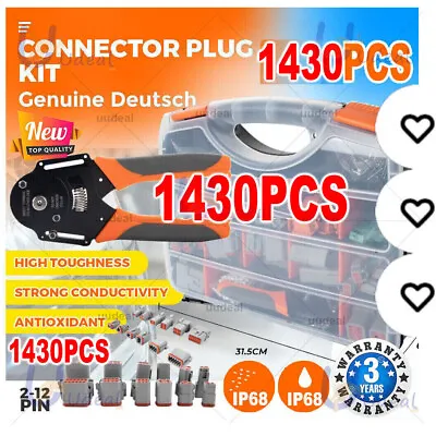$123.74 • Buy 1430 Deutsch DT Connector New DEUTSCH DT Connector Plug Kit AU Stock Tool Crimp