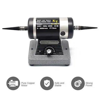 Jewelry Polisher Rock Lathe Bench Buffing Wheel Machine W/ Tapered Spindles 110V • $115.99