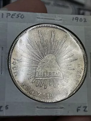 1902 MEXICO UN PESO ZS FZ Libertad Cap BU • $125