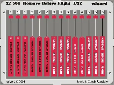Eduard 1/32 Aircraft- Remove Before Flight Tags (painted) | 32501 • $21.99