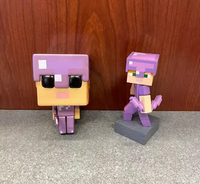 Minecraft Enchanted Alex Figure Lot Funko Pop & Adventure Purple Sword Vinyl • $8.99