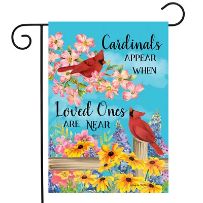 Cardinals Appear Spring Garden Flag Floral Birds 12.5  X 18  Briarwood Lane • $9.86