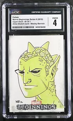 Marvel Sketch Card Artist Proof 1/1 - Paibok - Wesley Bernick - CGC 4 • $229.99