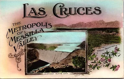 Las Cruces New Mexico NM Organ Mountains Hand Colored Albertype Postcard L52 • $19.99