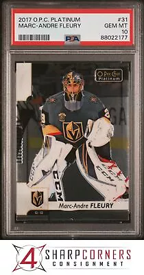 2017 O-pee-chee Platinum #31 Marc-andre Fleury Pop 1 Psa 10 H3922204-177 • $29.99