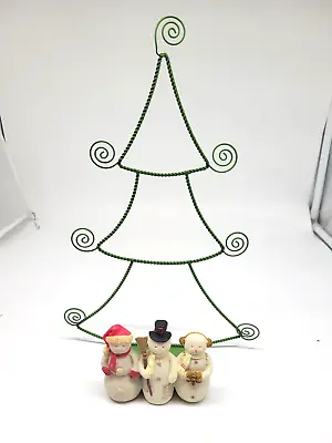 Hallmark Snowman Tree Christmas Card Photo And Napkin Holder 12  Tall • $12.11
