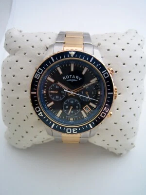 £64.99 • Buy Rotary Mens Watch Gb00357/05 Chronograph Gold Stainless Steel Bracelet Genuine