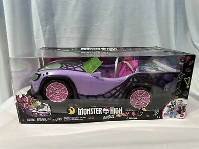 Monster High Toy Car Ghoul Mobile With Pet & Accessories Purple Convertible NEW • $50
