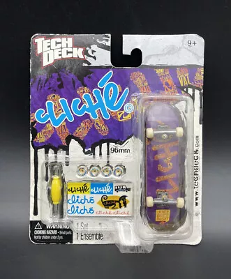 Joey Brezinski Cliche Tech Deck Skateboard 96mm Fingerboard Rare Purple Yellow • $75