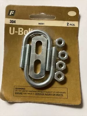 Vintage VSI FASTENERS Hardware  2 U Bolts Fits Size 1/2  • $12.99