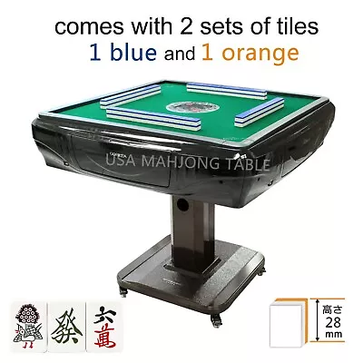 28mm 電気麻雀卓  立て 立柱型 Japanese Automatic Mahjong Table W Wheels 148 Tiles 麻雀 マージャン  • $1349.99